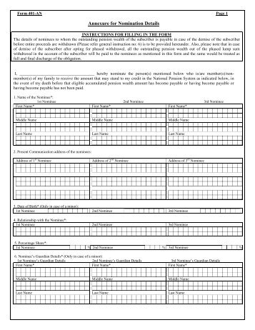 Form-401-AN-NPS-Annexure for Nomination Details in case of ...