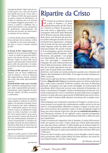 N. 9 - Novembre 2002 - Parrocchia di Chiari