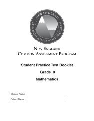 Student Practice Test Booklet Mathematics Grade 8 - Maine.gov
