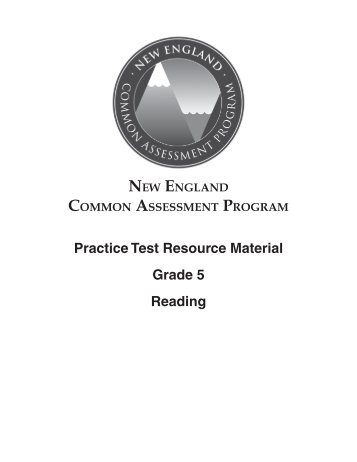 Practice Test Resource Material Grade 5 Reading