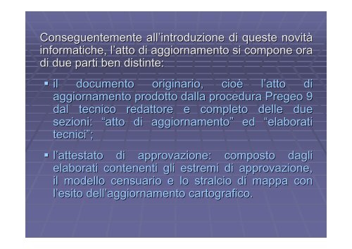 ATTIVAZIONE PROCEDURA PREGEO-9 TIPI MAPPALI