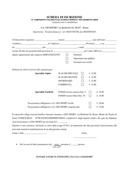 Programma, Regolamento e Scheda Adesione - Geometri.ts.it