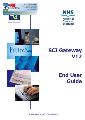 SCI Gateway V17 End User Guide - SCI - Scottish Care Information