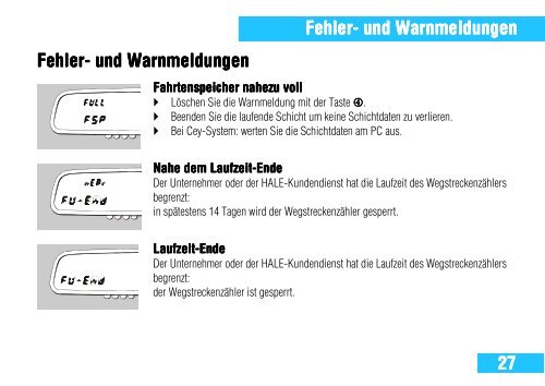 Fahreranleitung - HALE electronic GmbH