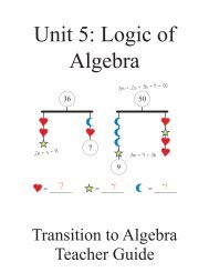 Unit 5 Logic of Algebra