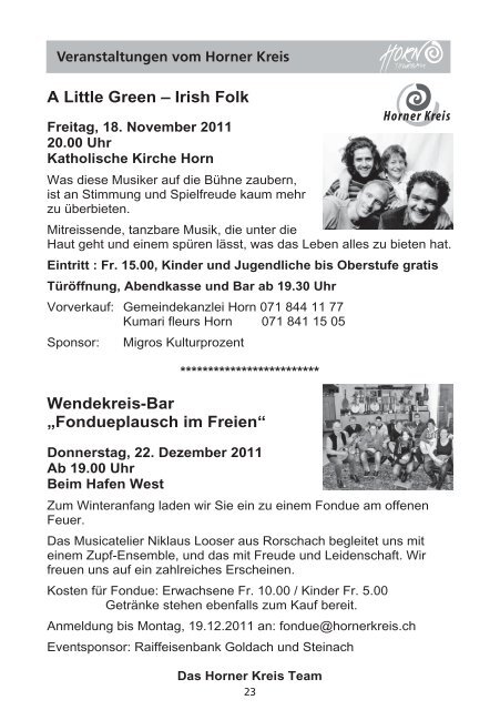 Mitteilungsblatt 05/2011 - in der Gemeinde Horn