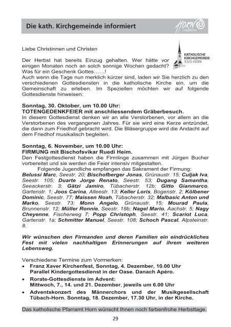 Mitteilungsblatt 05/2011 - in der Gemeinde Horn