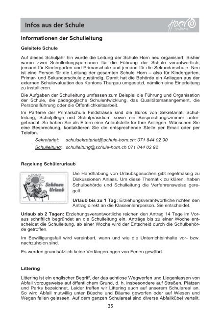 Mitteilungsblatt 05/2011 - in der Gemeinde Horn
