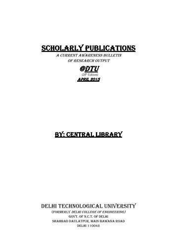 Scholarly Publications @ DTU