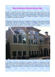Why Select House Window Tinting Film.pdf