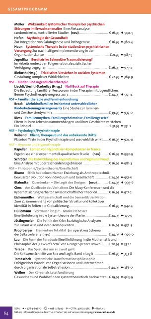Carl-Auer Gesamtverzeichnis – Herbst 2015