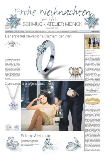 Schmuck Atelier Meinck  Weihnachtszeitung 2013