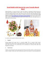 Send Rakhi with Sweets for your Canada Based Bro!!