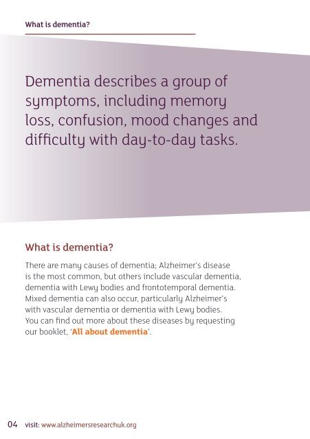 Reducing your risk of dementia