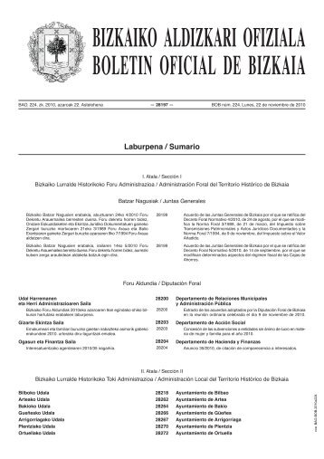 bizkaiko aldizkari ofiziala boletin oficial de bizkaia - Busturia