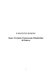 COSTITUZIONI Suore Terziarie Francescane Elisabettine di Padova