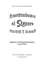 Veglia per la Professione perpetua di suor Ilaria