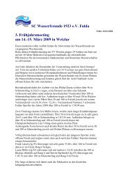 15. März 2009 in Wetzlar - SC Wasserfreunde Fulda