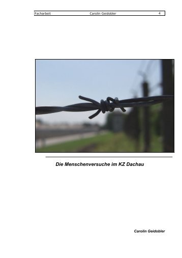 Die Menschenversuche im KZ Dachau