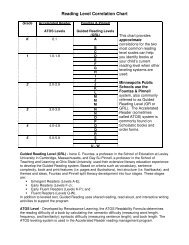 Sra Reading Levels Chart