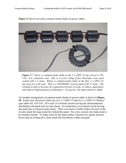 Common Mode Chokes by W1HIS - Yankee Clipper Contest Club