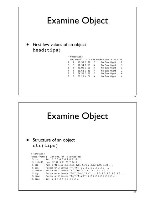 1 - Intro to R Outline