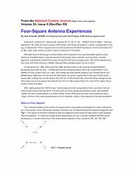 Four-Square Antenna Experiences