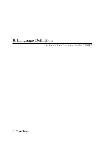 R Language Definition