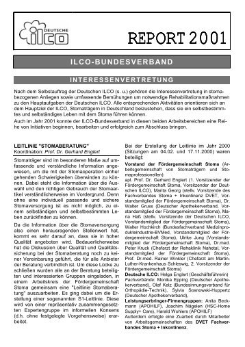 REPORT 2001 - Deutsche Ilco