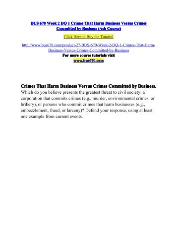 crimes that harm business versus crimes committed by business Business crime: what to do when the law pursues you her company and some of its managers have committed a crime—not a crime like. crimes that harm business versus crimes committed by business Business crime: what to do when the law pursues you her company and some of its managers have committed a crime—not a crime like.