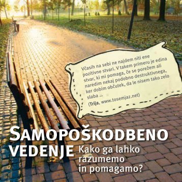 Kako lahko prepoznamo samopoškodbeno vedenje? - Inštitut Utrip