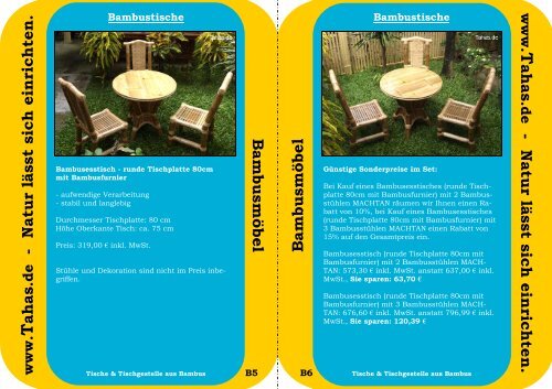 Tahas Katalog Bambusmoebel 2010