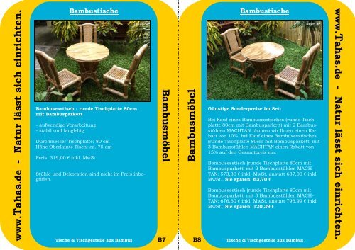 Tahas Katalog Bambusmoebel 2010