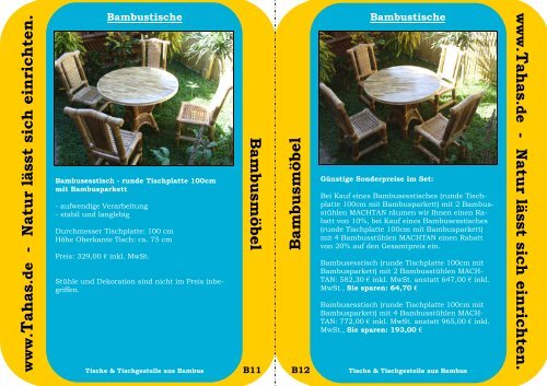 Tahas Katalog Bambusmoebel 2010