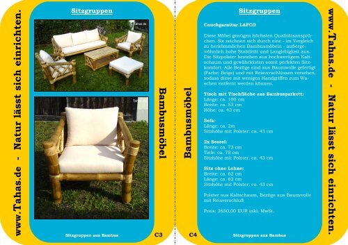 Tahas Katalog Bambusmoebel 2010