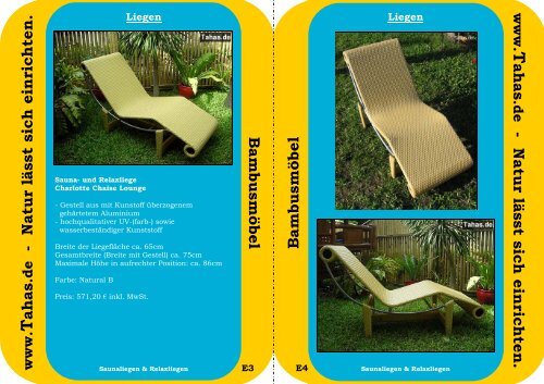 Tahas Katalog Bambusmoebel 2010