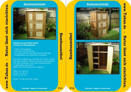 Tahas Katalog Bambusmoebel 2010