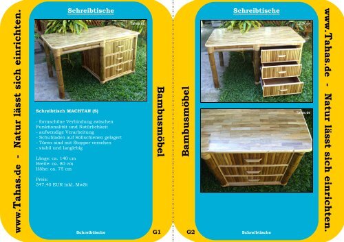 Tahas Katalog Bambusmoebel 2010