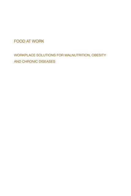 FOOD AT WORK - International Labour Organization