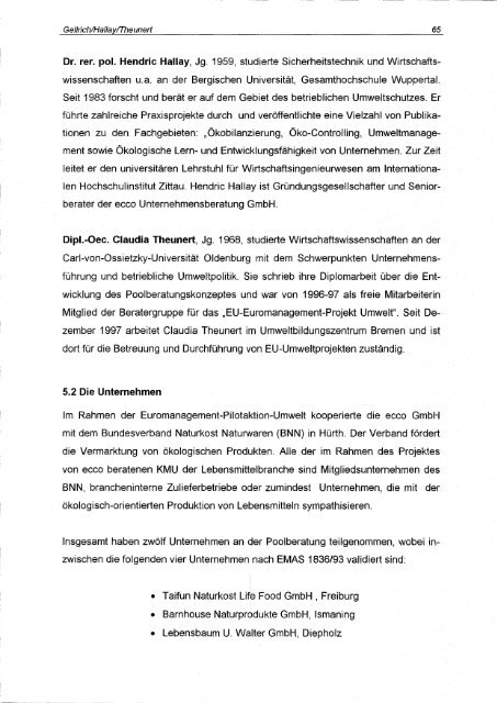 S - Institut für ökologische Wirtschaftsforschung