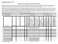 Personnel Record Checklist â Shelter Care Facilities - Wisconsin ...