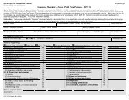 Licensing Checklist – Group Child Care Centers – DCF 251
