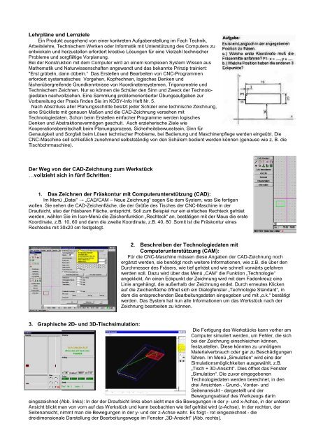 Das CAD/CAM/CNC Koordinatentischsystem ‹KOSY ...