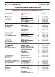 5er Fussball Stadt Zürich Saison 2006/07