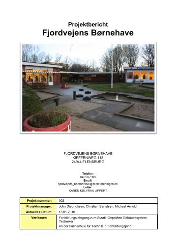 Projektbericht Fjordvejens Børnehave - Eckener-Schule Flensburg