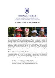 SUMMER TERM NEWSLETTER 2011