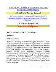 BSA 502 Week 2 Individual Assignment Marketing Issues Paper (Kudler Fine.pdf /Tutorialoutlet