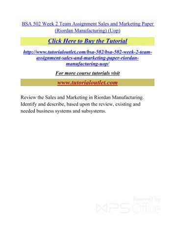 sales and marketing for riordan essay Free essay: 13 analyse the role of sales team within marketing strategy of an organization of your choice: sales team of an organization play a significant. sales and marketing for riordan essay Free essay: 13 analyse the role of sales team within marketing strategy of an organization of your choice: sales team of an organization play a significant.