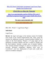 BSA 502 Week 5 Individual Assignment Legal Issues Paper (Kudler Fine Foods).pdf /Tutorialoutlet