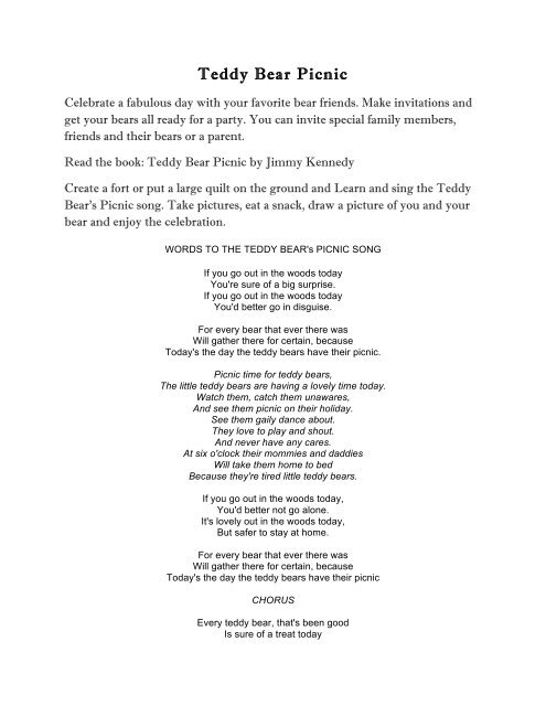 teddy bear picnic song